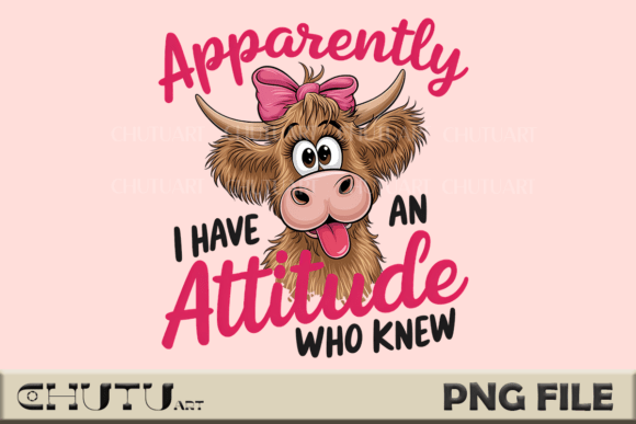 Apparently I Have an Attitude: A Sassy Highland Cow Design
