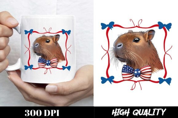 Capy 4th of July: Capybara Independence for Your Designs