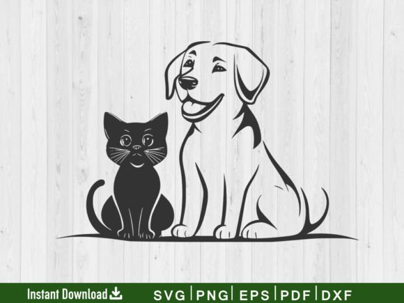 Celebrate Your Pack: The Dog and Cat SVG Silhouette Vector File