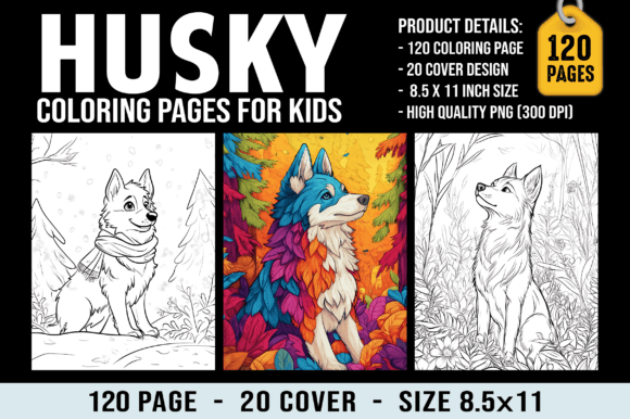 Cute Husky Coloring Pages for Kids: A Creative Toolkit for Relaxation and Fun