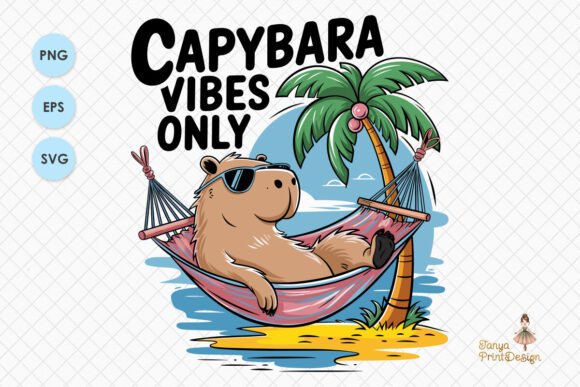 Embrace Summer with the Capybara Vibes Only T-shirt Print