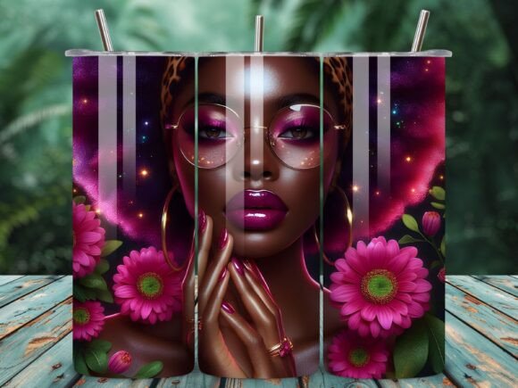 Floral Cross African Woman Tumbler Wrap: A Designer's Deep Dive