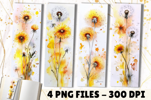 Flower Themed Dandelion Bookmarks: Design Meets Practicality