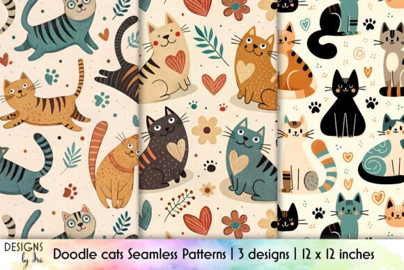 Infusing Playful Charm into Designs with Doodle Cats