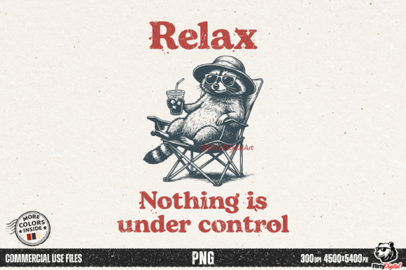 Relax Raccoon: Nothing is Under Control Art