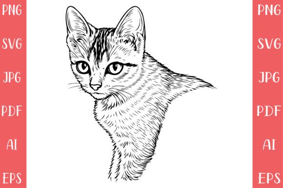 The Playful Power of a Cute Cat Vector Drawing