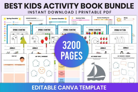 Unleash Creativity: The Ultimate Kids Activity Book Bundle for Canva