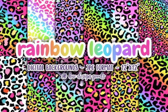 Unleash Nostalgic Vibrancy with Rainbow Leopard Pattern Backgrounds