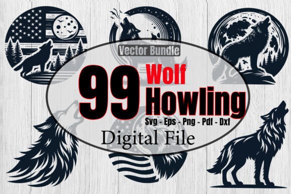 Unleash Wild Creativity: The Wolf Howling SVG Bundle