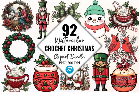 Unwrapping the Cozy Charm of a Crochet Christmas Clipart PNG Bundle