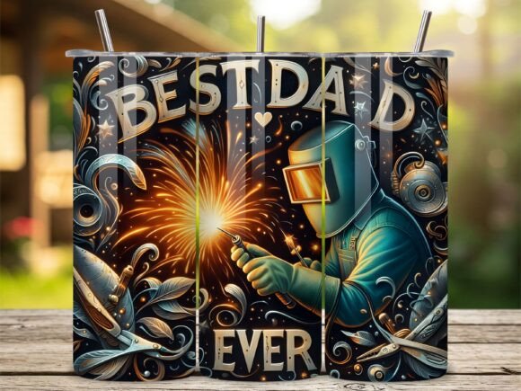 Welding Best Dad Ever Tumbler Wrap: A Bold Tribute for Creators