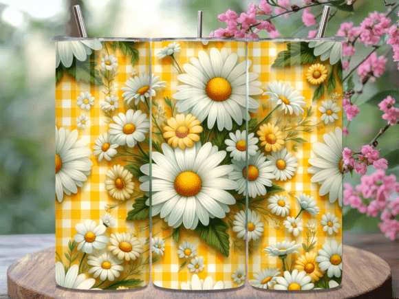 Yellow Daisy Gingham Floral Tumbler Wrap: A Designer's Deep Dive