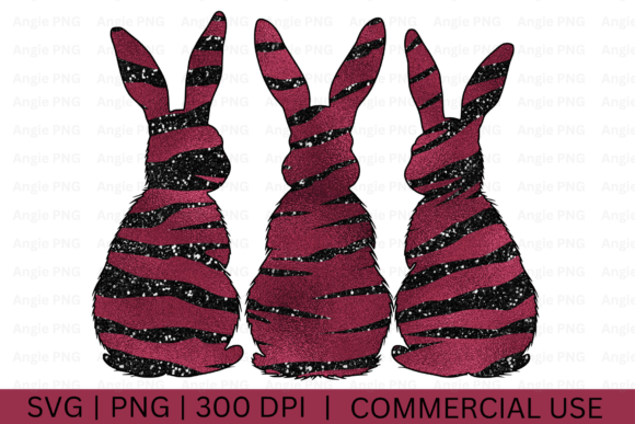 Zebra Print Easter Bunny SVG PNG: A Stylish Silhouette for Spring
